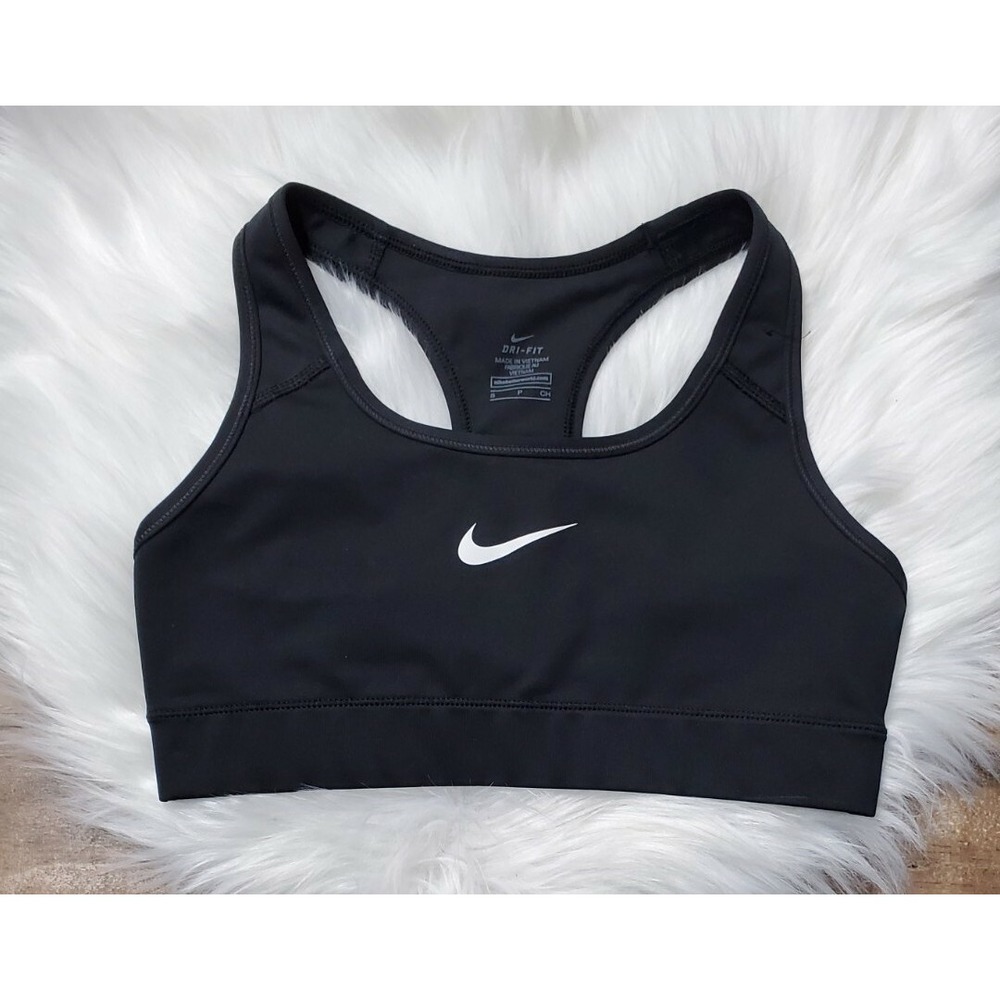 Nike Dri Fit Racerback Sports Bra Womens size Small Black